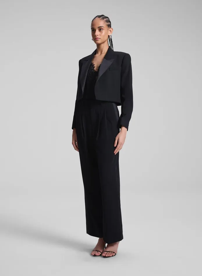 Women Anderson Cropped Tux Jacket Blackblack ALC Jackets and Coats