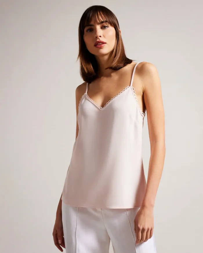 Women ANDRENO 8211 Strappy Cami With Looped Trims Light Nude Ted Baker Tops and Blouses Women ANDRENO 8211 Strappy Cami With Looped Trims Light Nude Ted Baker Tops and Blouses