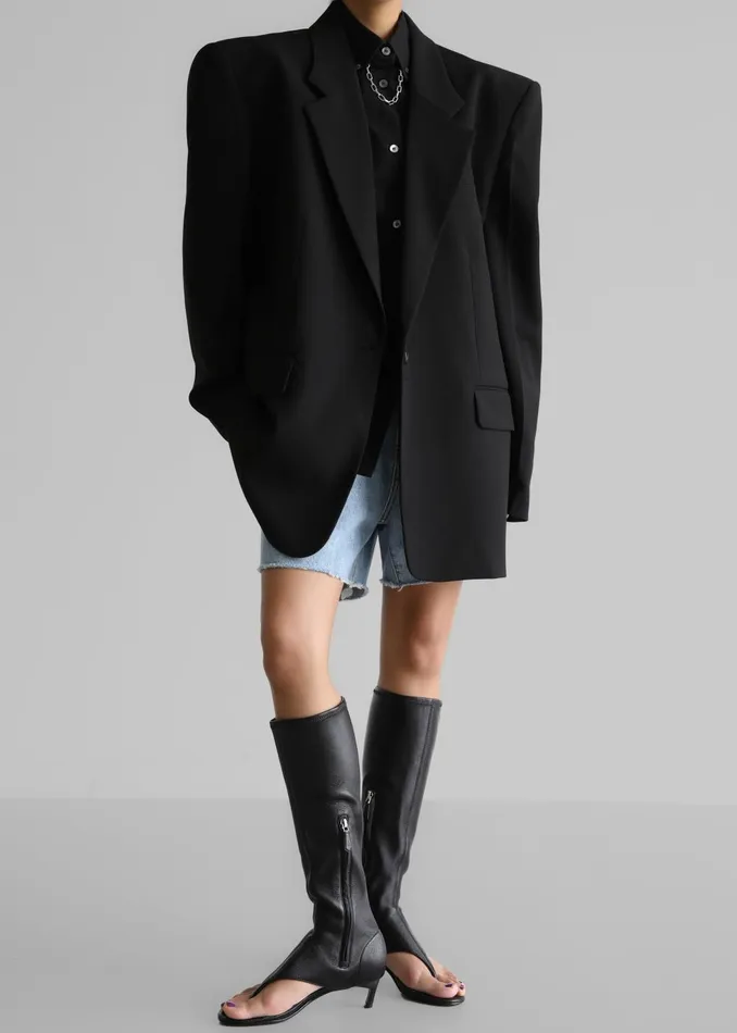Women Andy Blazer 8211 Black The Frankie Shop Outerwear