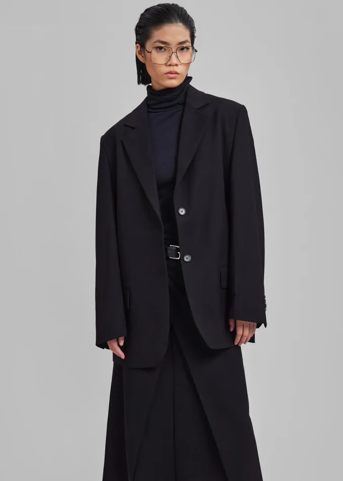 Women Andy Blazer 8211 Black The Frankie Shop Outerwear