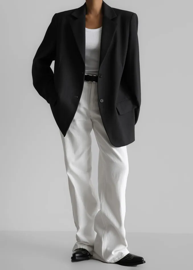 Women Andy Blazer 8211 Black The Frankie Shop Outerwear