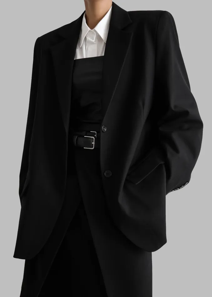 Women Andy Blazer 8211 Black The Frankie Shop Outerwear