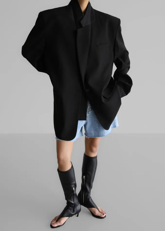 Women Andy Blazer 8211 Black The Frankie Shop Outerwear