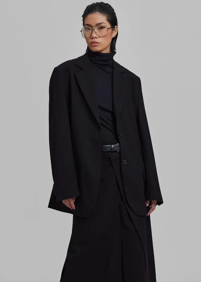 Women Andy Blazer 8211 Black The Frankie Shop Outerwear