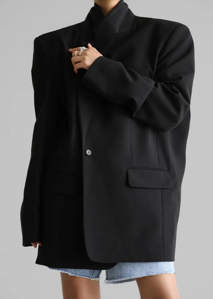 Women Andy Blazer 8211 Black The Frankie Shop Outerwear