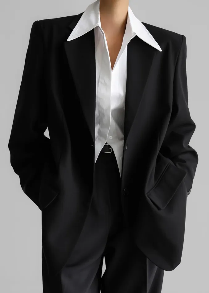 Women Andy Blazer 8211 Black The Frankie Shop Outerwear