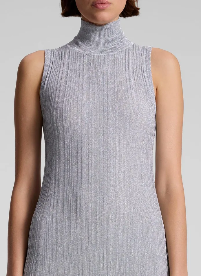Women Arden Metallic Knit Maxi Dress Mercury ALC Knitwear