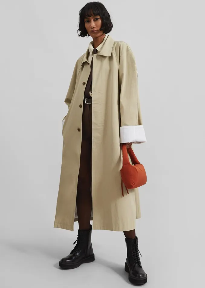 Women Arlise Oversized Trench Coat 8211 Beige The Frankie Shop Outerwear
