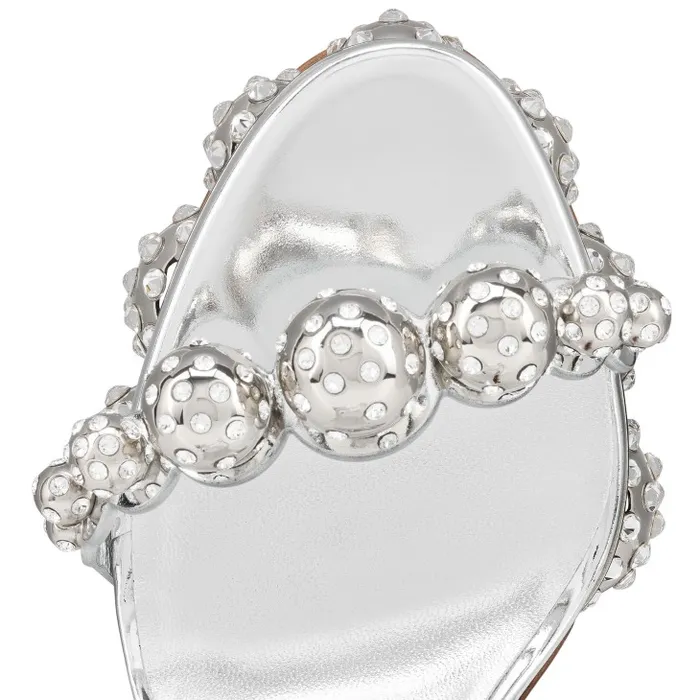 Women Atmospherica 130 Mm Sandals 8211 Specchio Leather 8211 Silver Christian Louboutin Platforms
