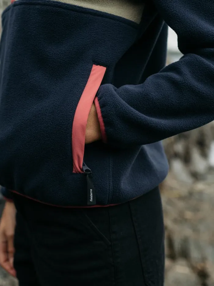 Women Axiom 14 Snap Fleece Navyrougewillow Green Finisterre Fleece