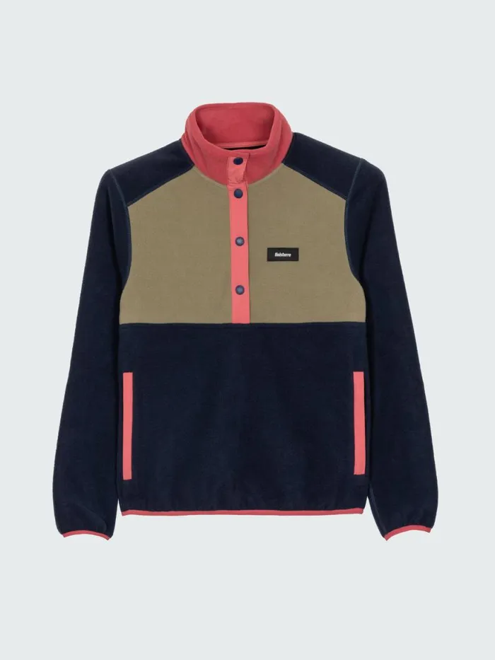 Women Axiom 14 Snap Fleece Navyrougewillow Green Finisterre Fleece