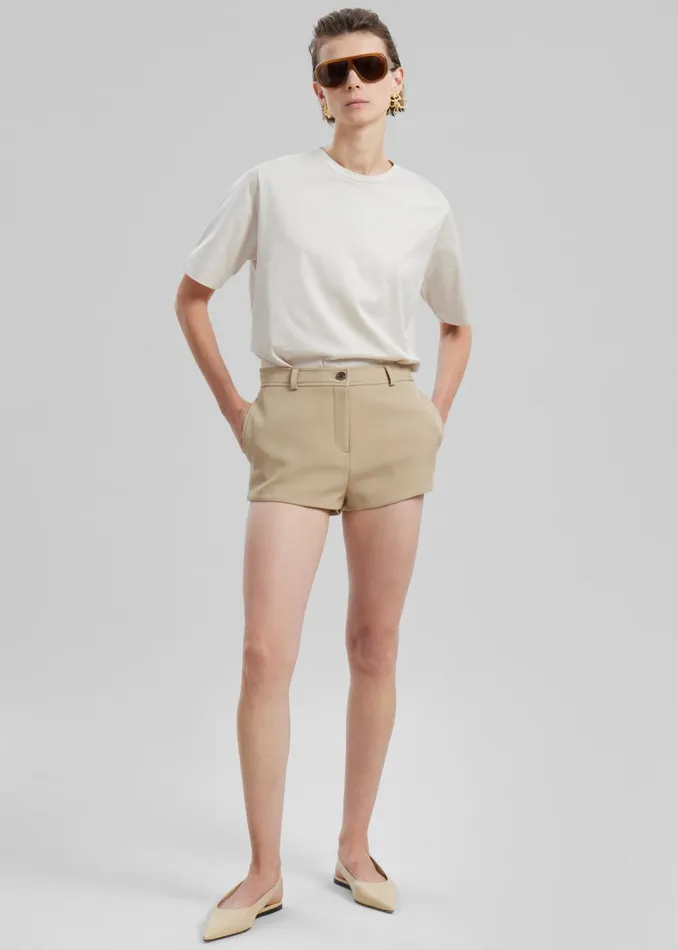 Women Banks Hot Pants 8211 Beige The Frankie Shop Bottoms