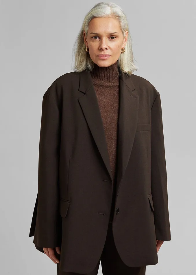 Women Bea Blazer 8211 Dark Espresso The Frankie Shop Outerwear