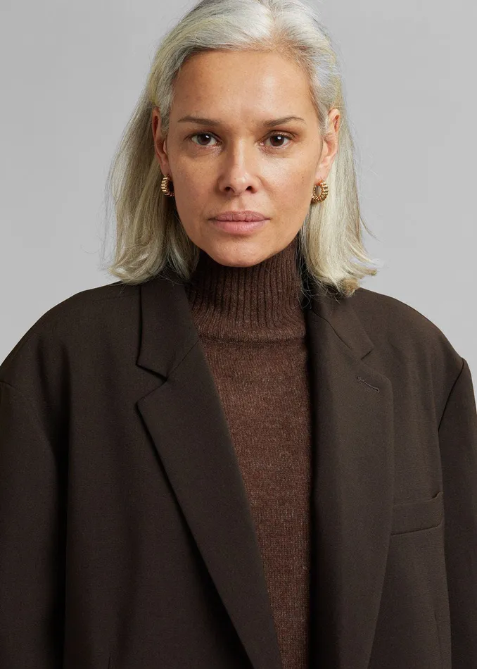 Women Bea Blazer 8211 Dark Espresso The Frankie Shop Outerwear