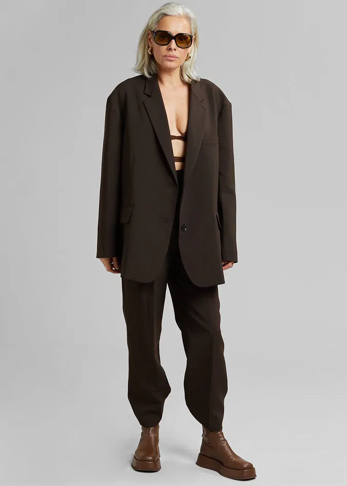 Women Bea Blazer 8211 Dark Espresso The Frankie Shop Outerwear