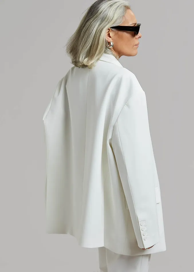 Women Bea Blazer 8211 White The Frankie Shop Outerwear