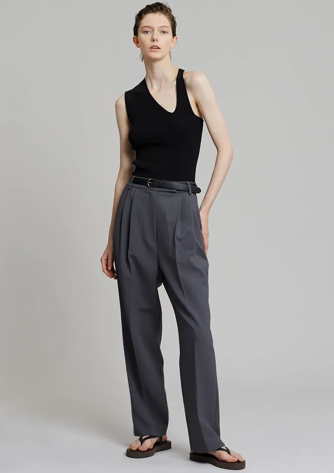 Women Bea Suit Pants 8211 Charcoal The Frankie Shop Bottoms