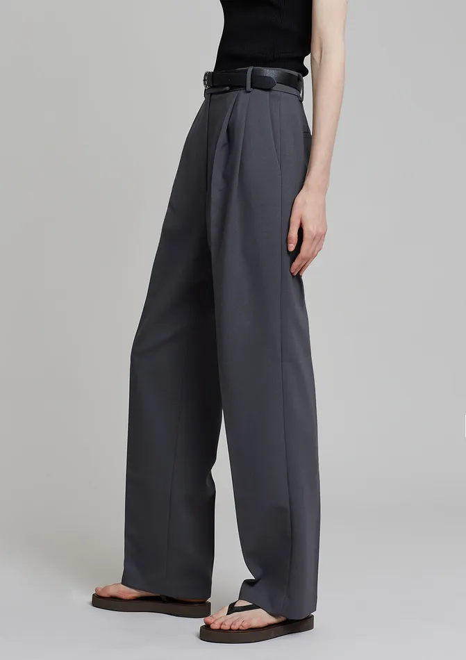 Women Bea Suit Pants 8211 Charcoal The Frankie Shop Bottoms