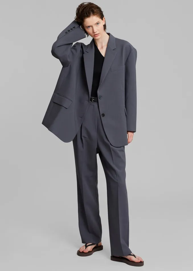 Women Bea Suit Pants 8211 Charcoal The Frankie Shop Bottoms