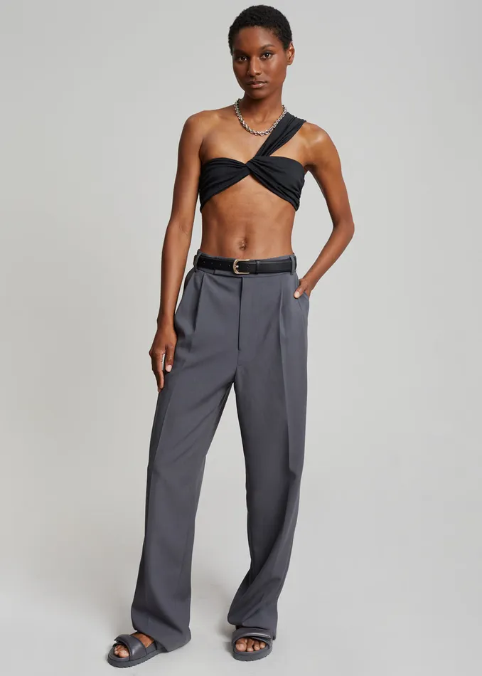 Women Bea Suit Pants 8211 Charcoal The Frankie Shop Bottoms