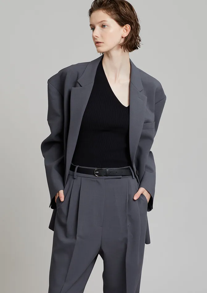 Women Bea Suit Pants 8211 Charcoal The Frankie Shop Bottoms