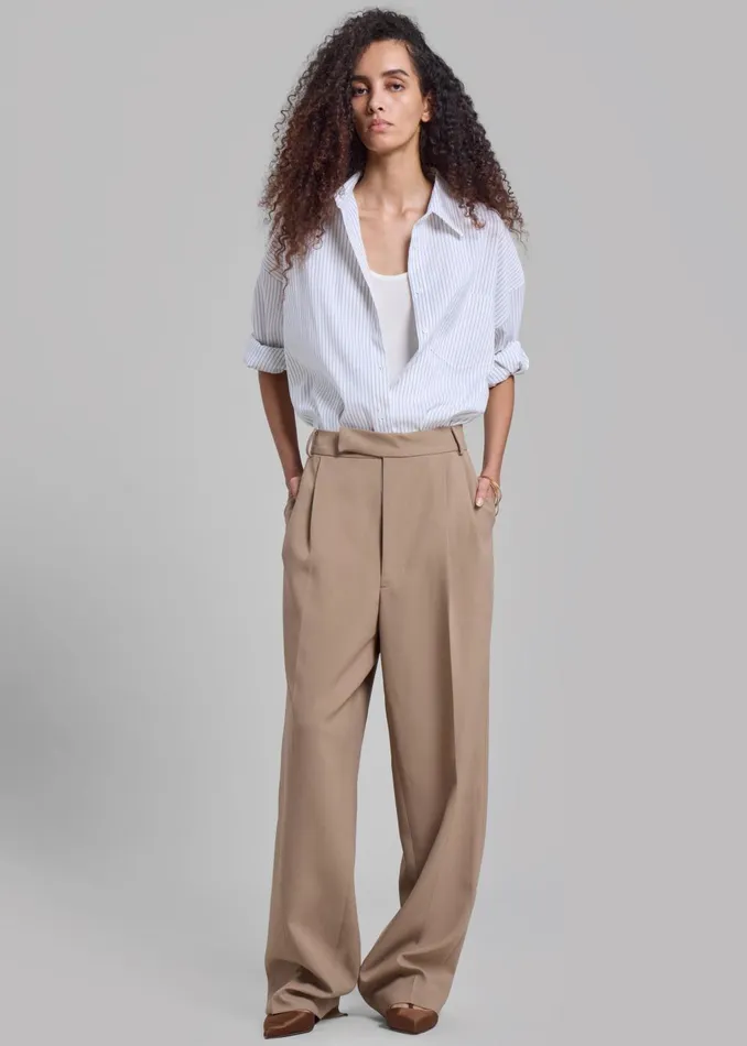 Women Bea Suit Pants 8211 Latte The Frankie Shop Bottoms