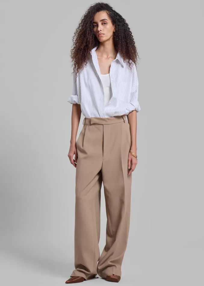 Women Bea Suit Pants 8211 Latte The Frankie Shop Bottoms