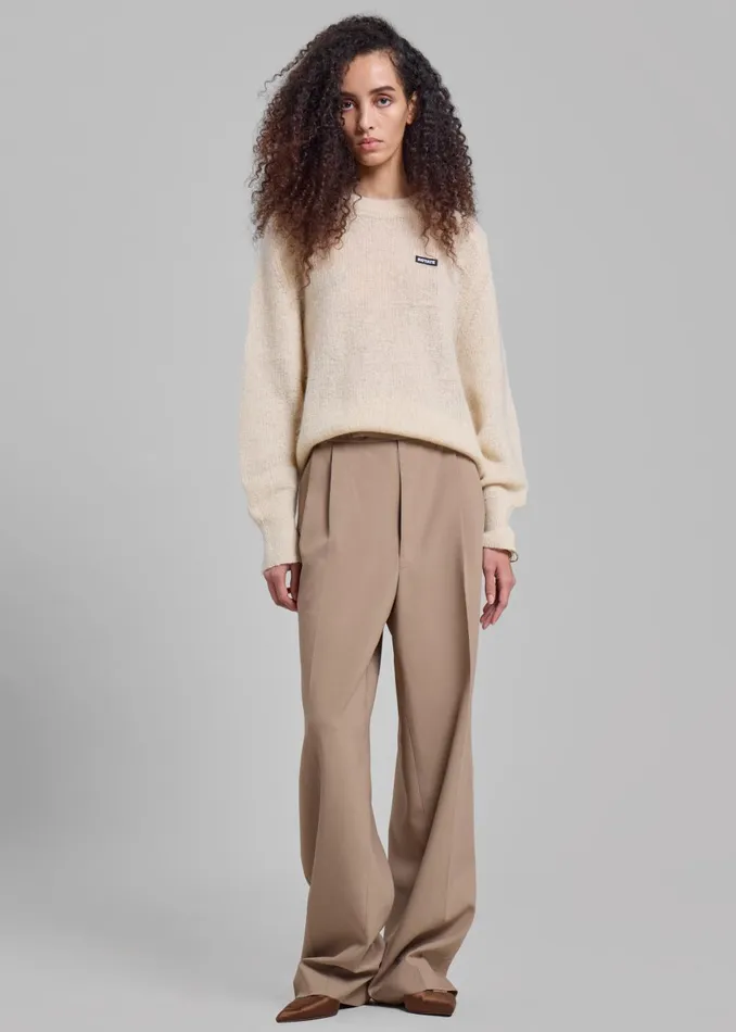 Women Bea Suit Pants 8211 Latte The Frankie Shop Bottoms