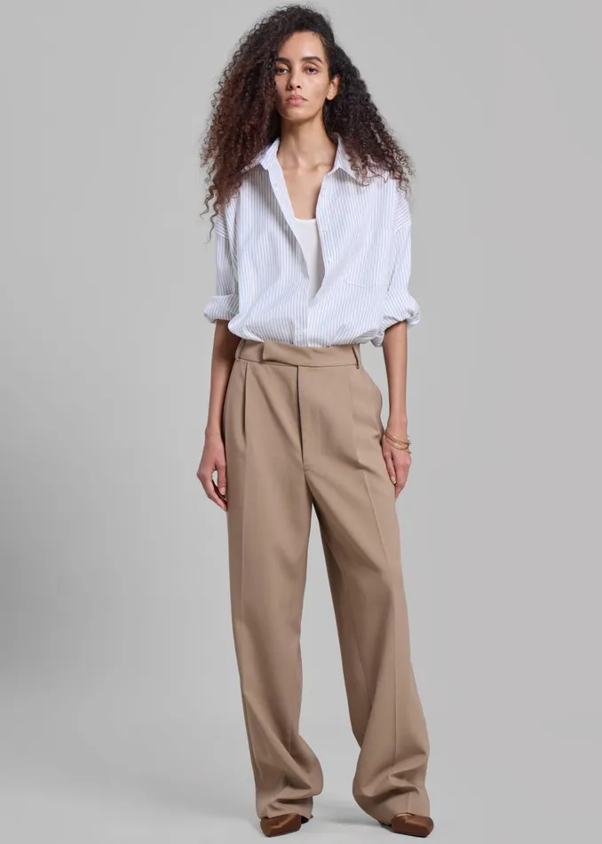 Women Bea Suit Pants 8211 Latte The Frankie Shop Bottoms