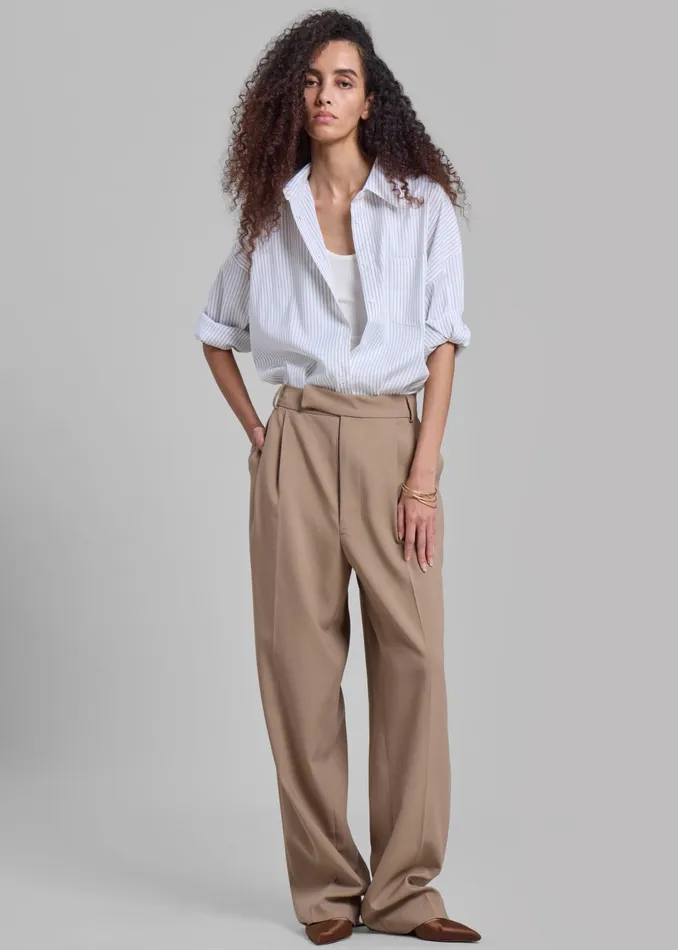 Women Bea Suit Pants 8211 Latte The Frankie Shop Bottoms