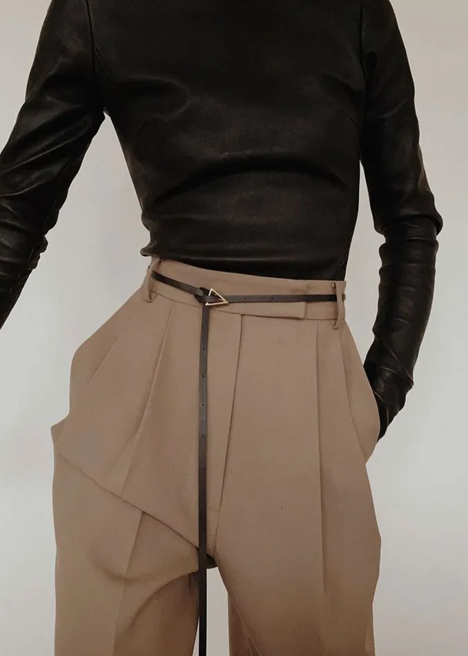 Women Bea Suit Pants 8211 Latte The Frankie Shop Bottoms
