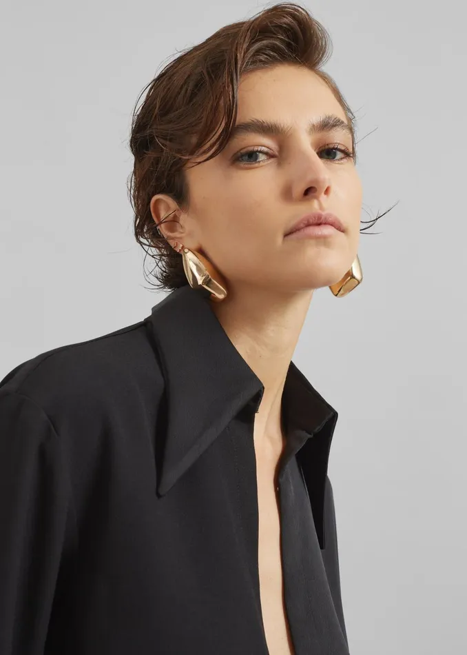 Women Beaufille Lewis Blouse 8211 Black The Frankie Shop Tops