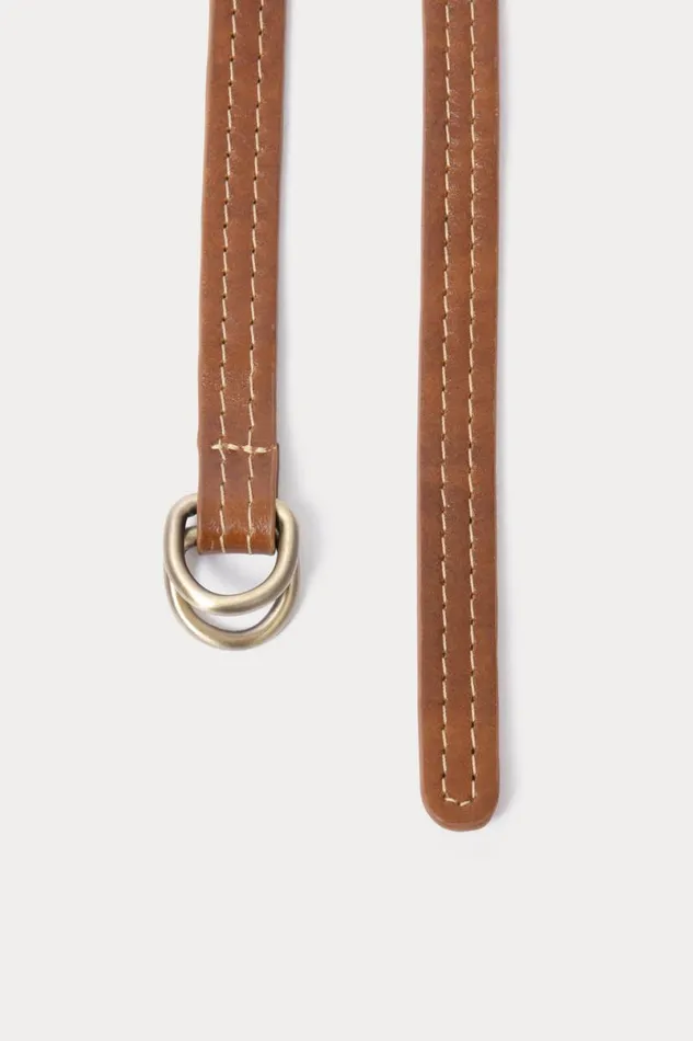 Women Belts Rachel Comey Stitched Skinny Belt Caramel