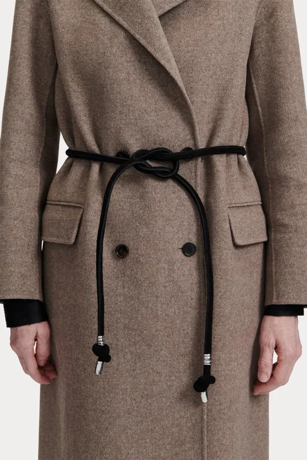 Women Belts Rachel Comey Tubular Tie Belt WHardware Black Women Belts Rachel Comey Tubular Tie Belt WHardware Black