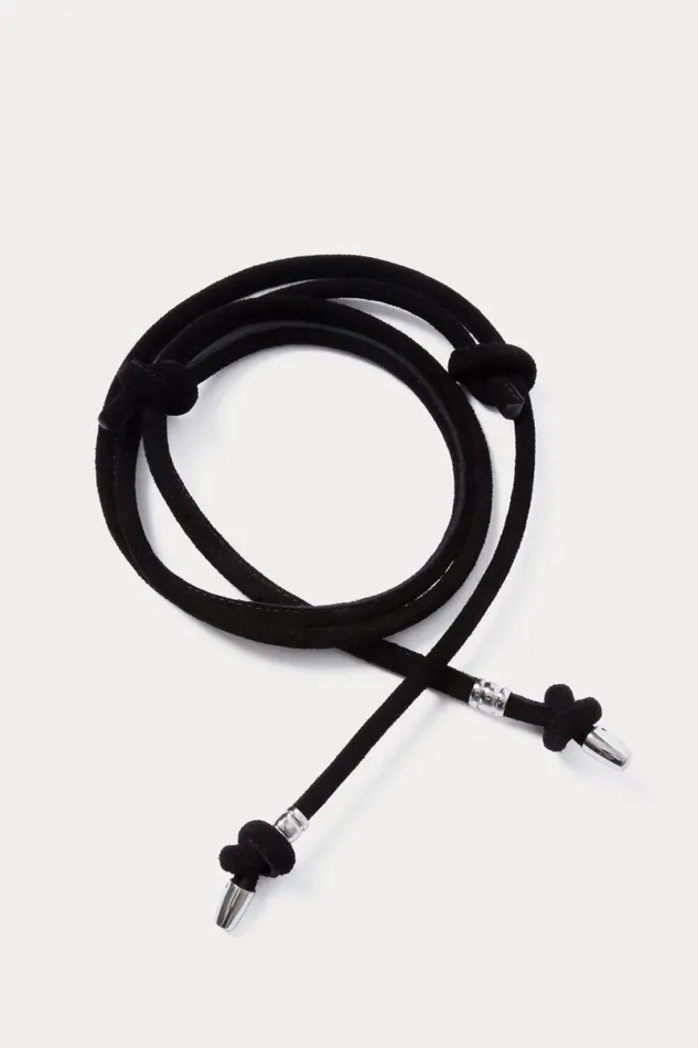Women Belts Rachel Comey Tubular Tie Belt WHardware Black Women Belts Rachel Comey Tubular Tie Belt WHardware Black