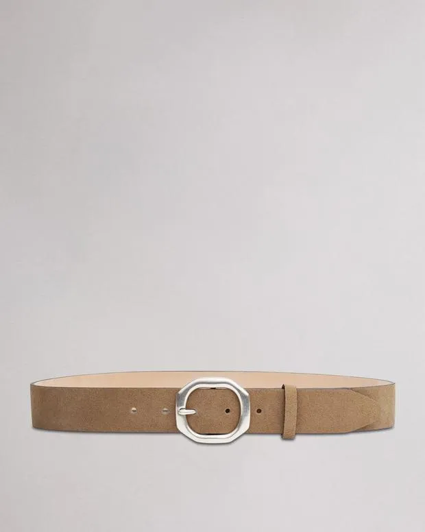 Women Belts Rag and Bone Audrey Leather Belt Camel Suede