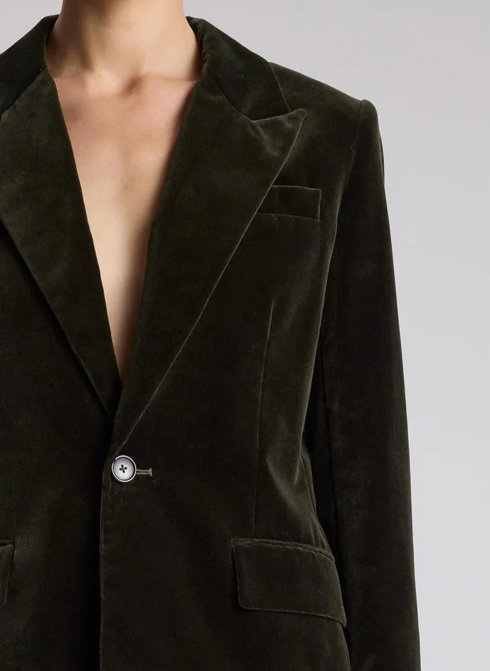 Women Ben Velvet Tailored Jacket Mossy ALC Jackets and Coats