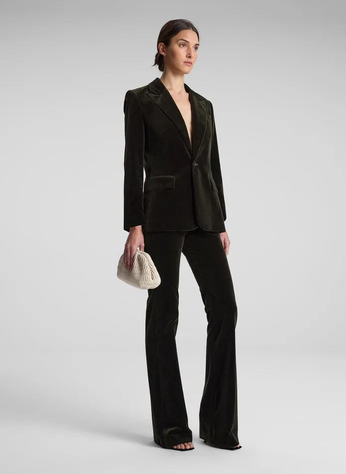 Women Ben Velvet Tailored Jacket Mossy ALC Jackets and Coats