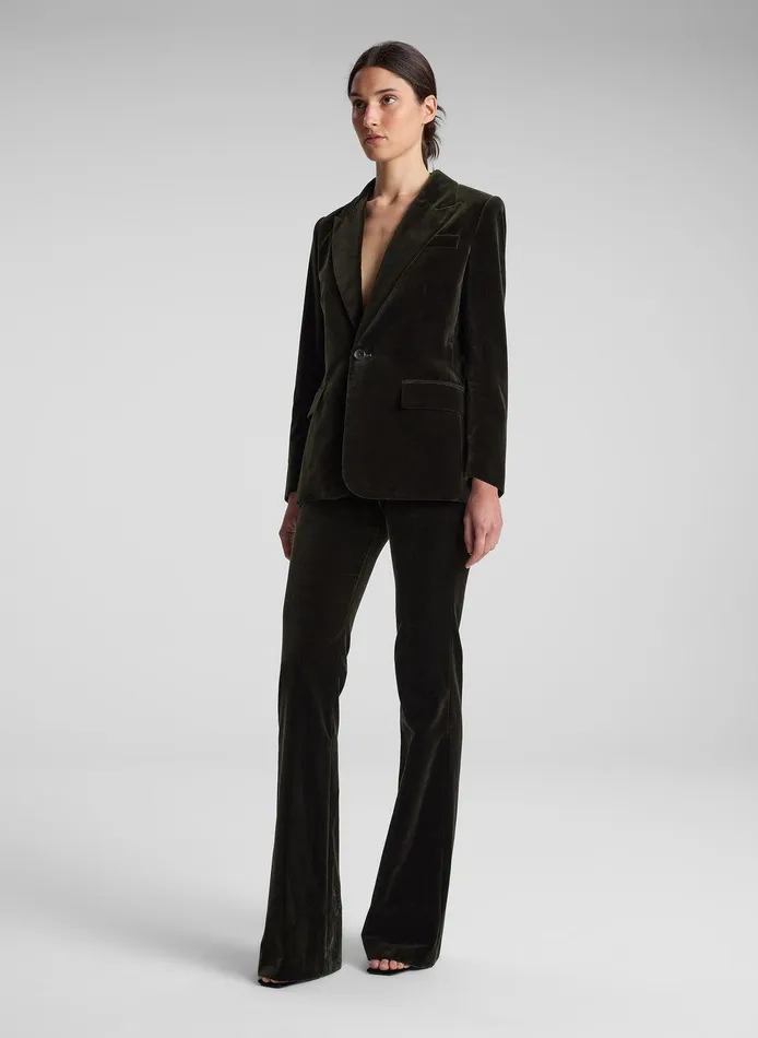 Women Ben Velvet Tailored Jacket Mossy ALC Jackets and Coats