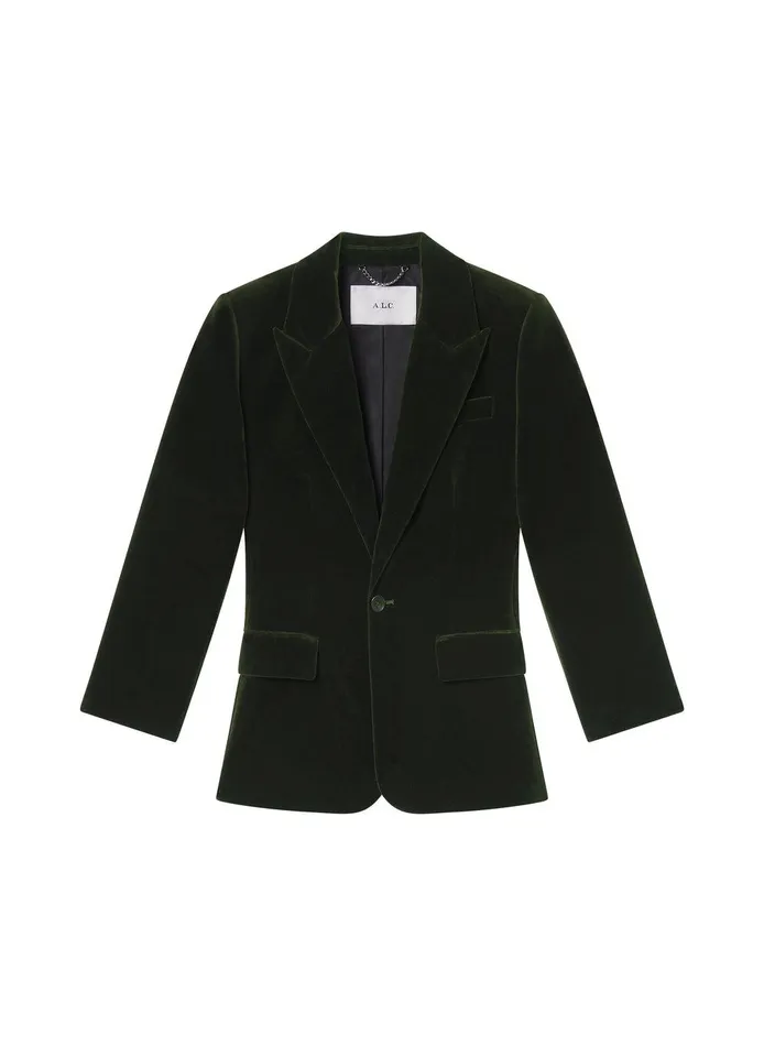 Women Ben Velvet Tailored Jacket Mossy ALC Jackets and Coats