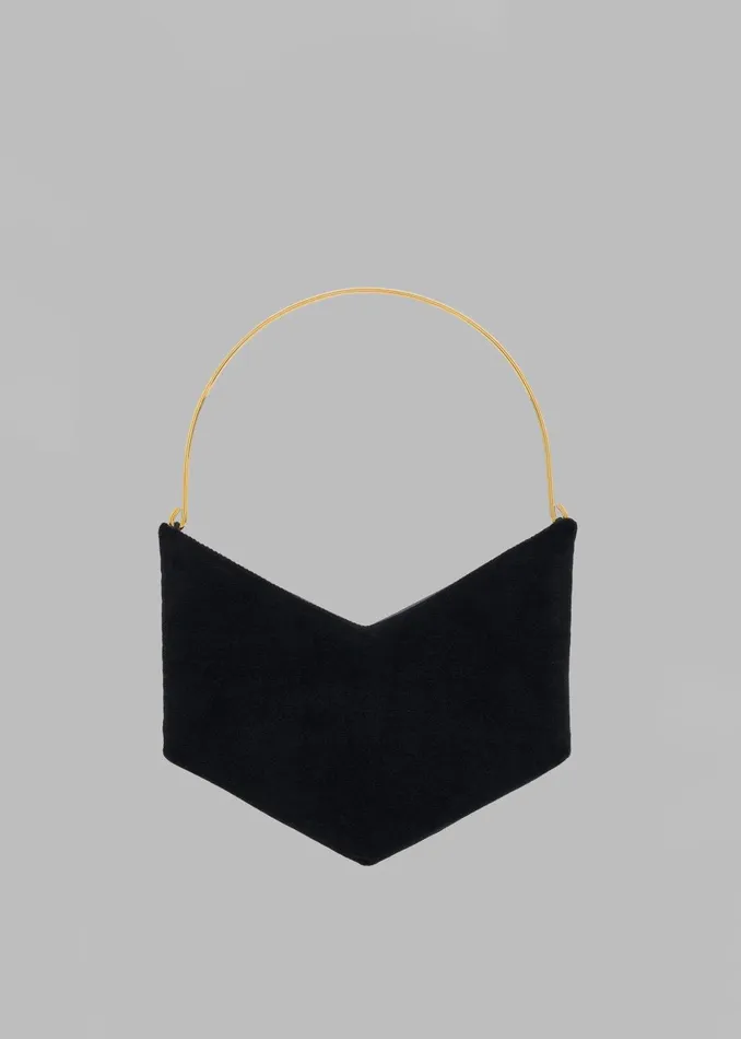 Women Bevza Grain Clutch 8211 Black The Frankie Shop