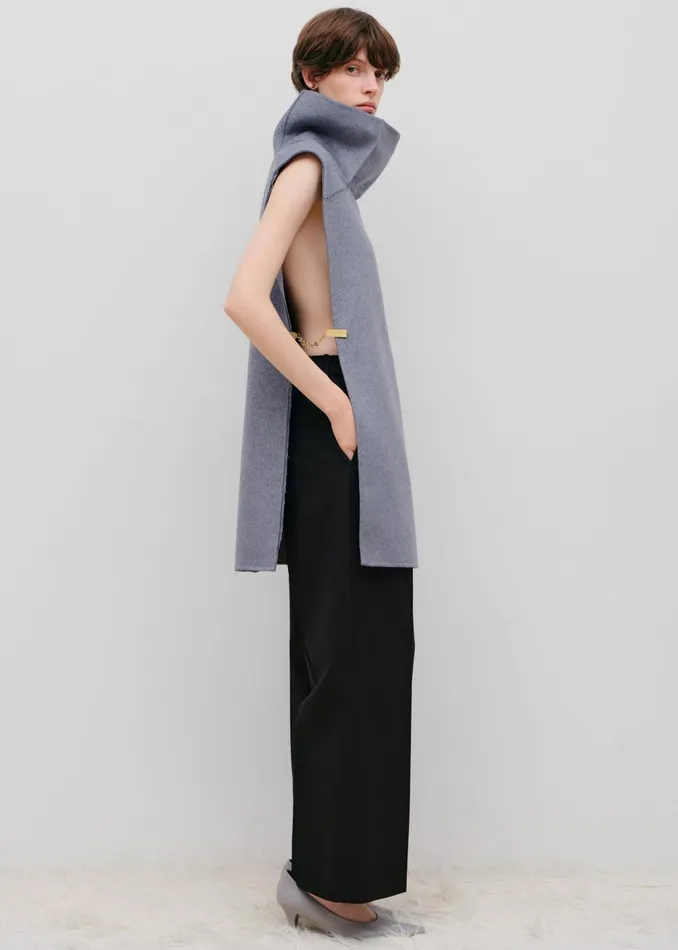 Women Bevza Manishka Vest 8211 Grey The Frankie Shop Knitwear