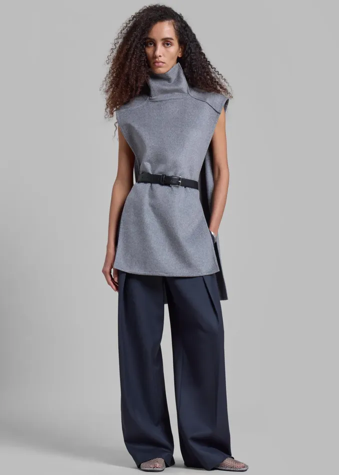 Women Bevza Manishka Vest 8211 Grey The Frankie Shop Knitwear
