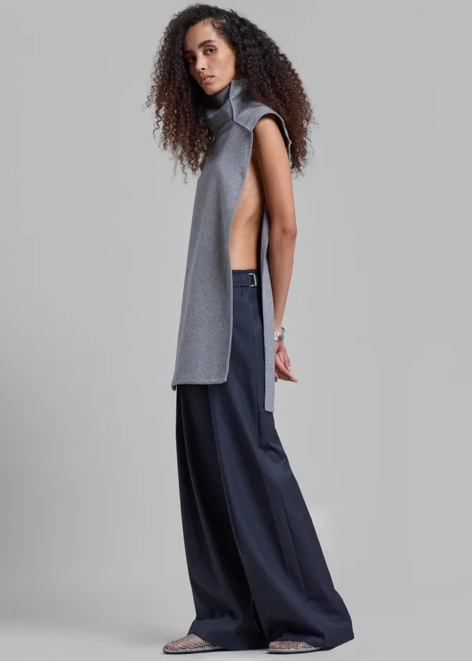 Women Bevza Manishka Vest 8211 Grey The Frankie Shop Knitwear
