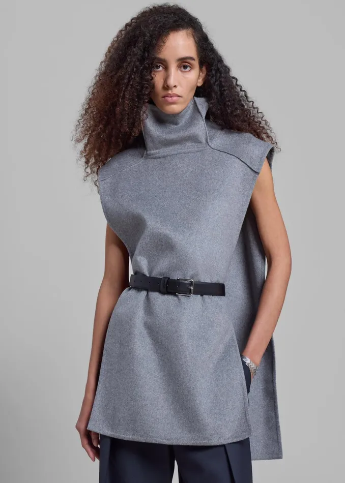 Women Bevza Manishka Vest 8211 Grey The Frankie Shop Knitwear