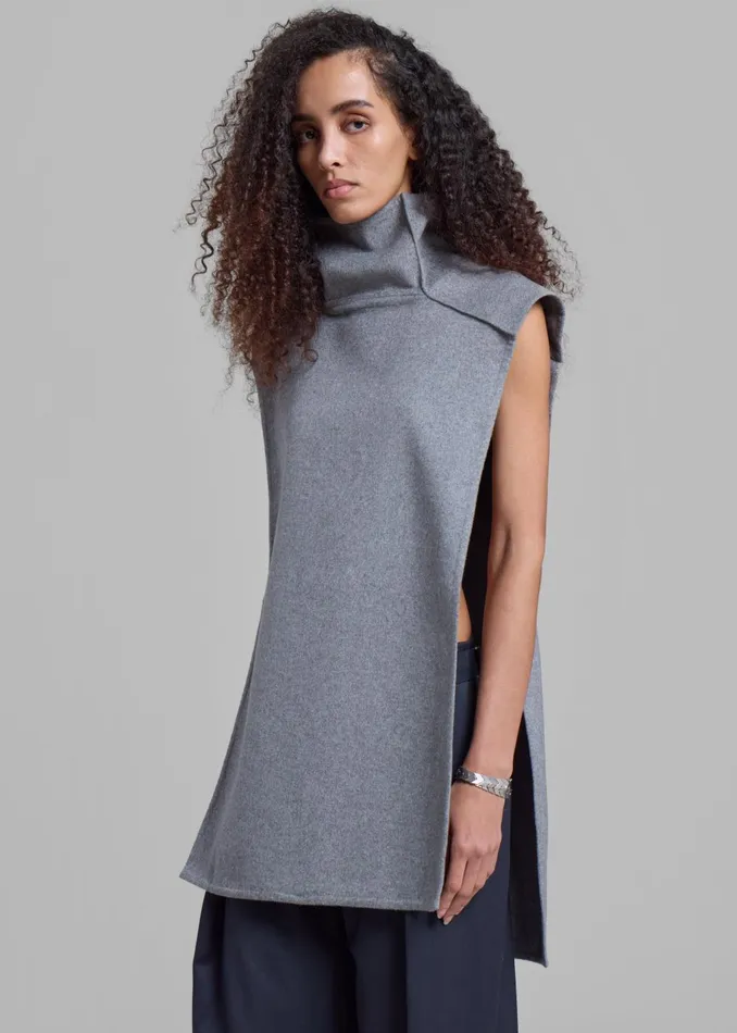 Women Bevza Manishka Vest 8211 Grey The Frankie Shop Knitwear