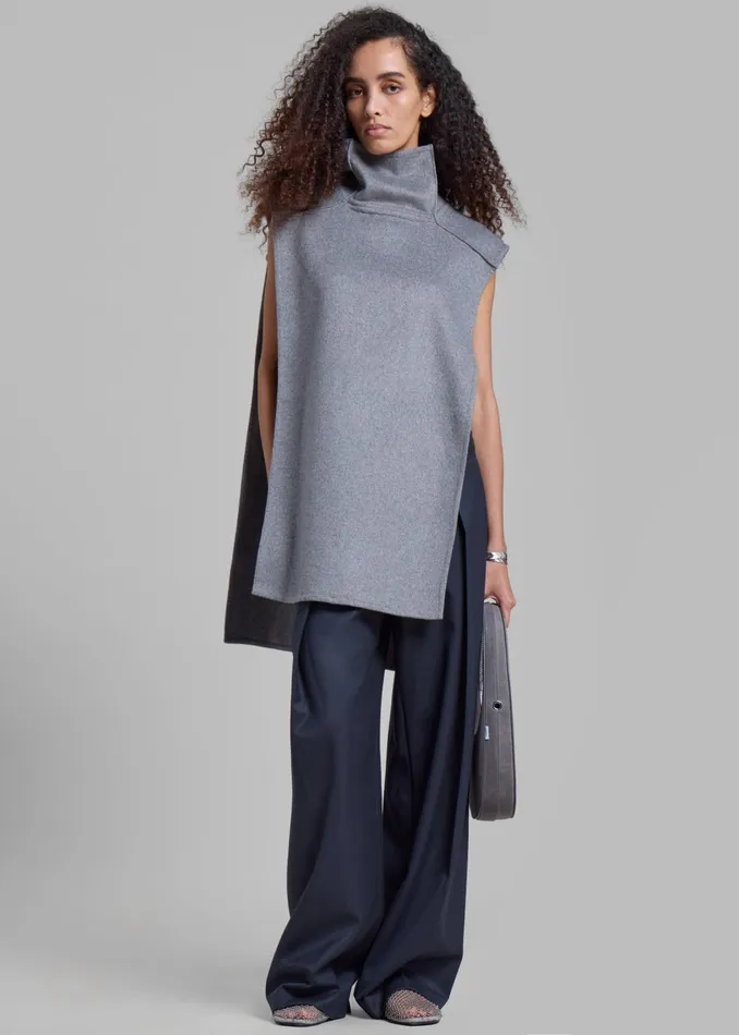 Women Bevza Manishka Vest 8211 Grey The Frankie Shop Knitwear