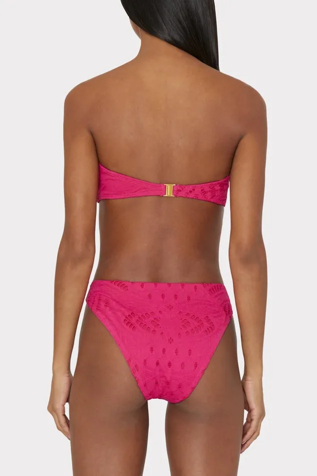 Women Bikinis Milly Margot Lace Eyelet Bikini Bottom Pink Women Bikinis Milly Margot Lace Eyelet Bikini Bottom Pink