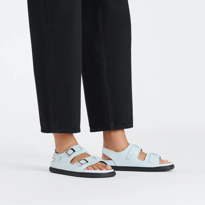Women Birkenstock BackAnkleStrap Cannes Mineral Blue