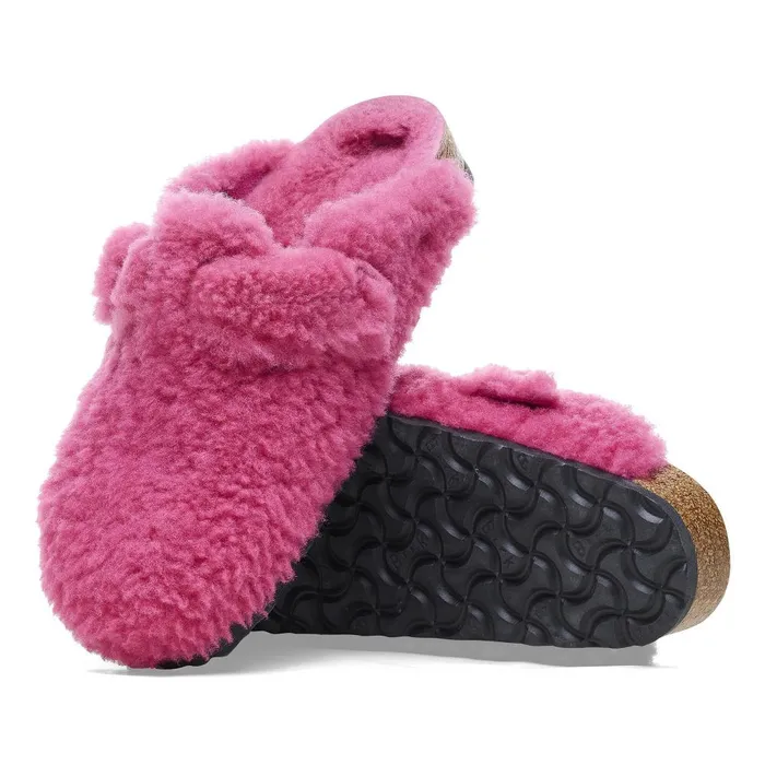 Women Birkenstock Clogs Boston Big Buckle Fuchsia Tulip